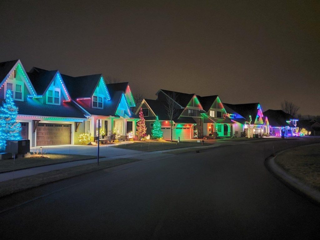 Mobile app interface used to control LED lighting installation in Orlando, FL