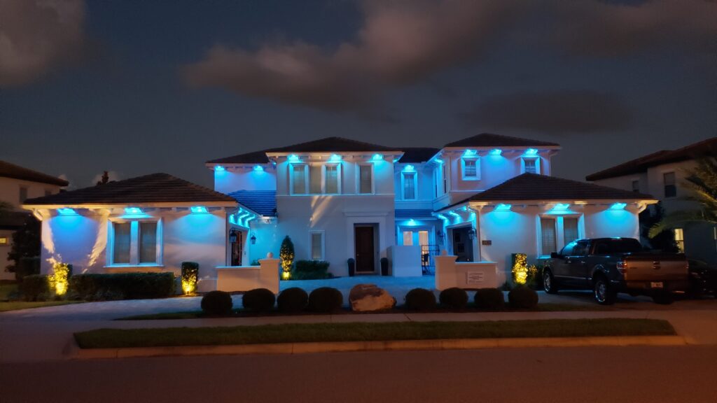 Get Lit Decorative Lighting Soffit Down Lighting in a light blue