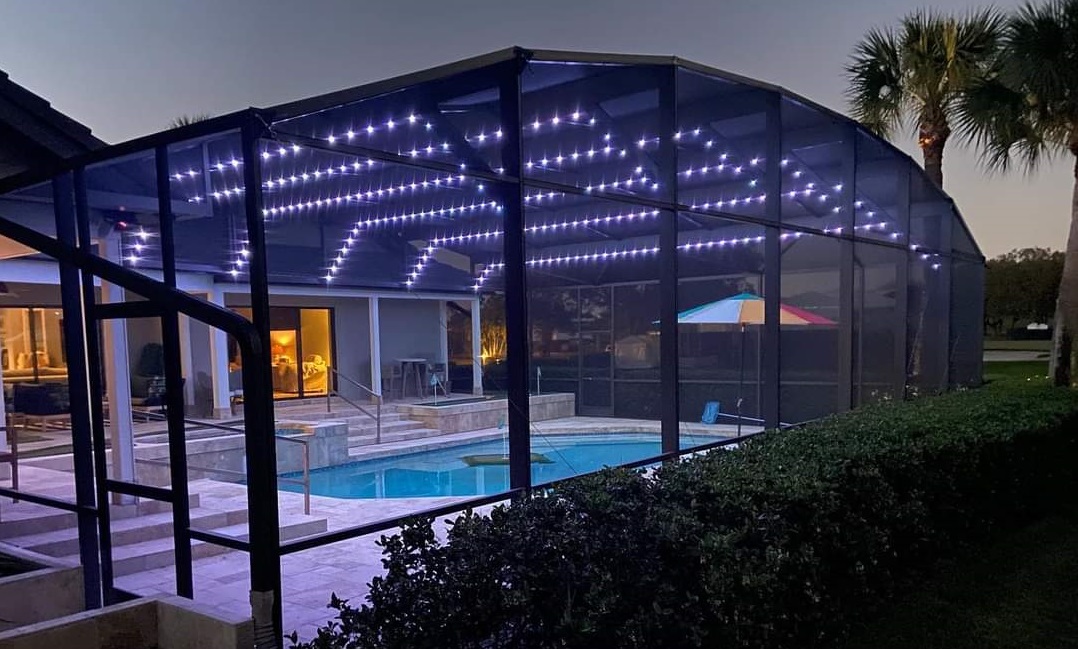 pool cage lighting