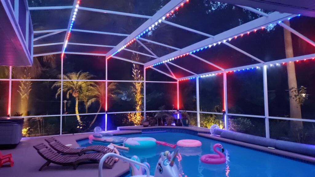 Get Lit Decorative Lighting pool cage lighting