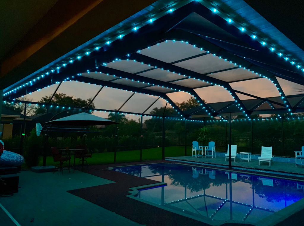 Get Lit Decorative Lighting pool cage beam lights