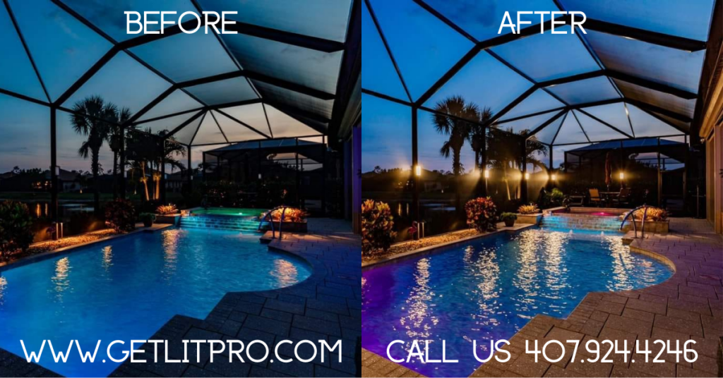 Sunset Lighting before and after