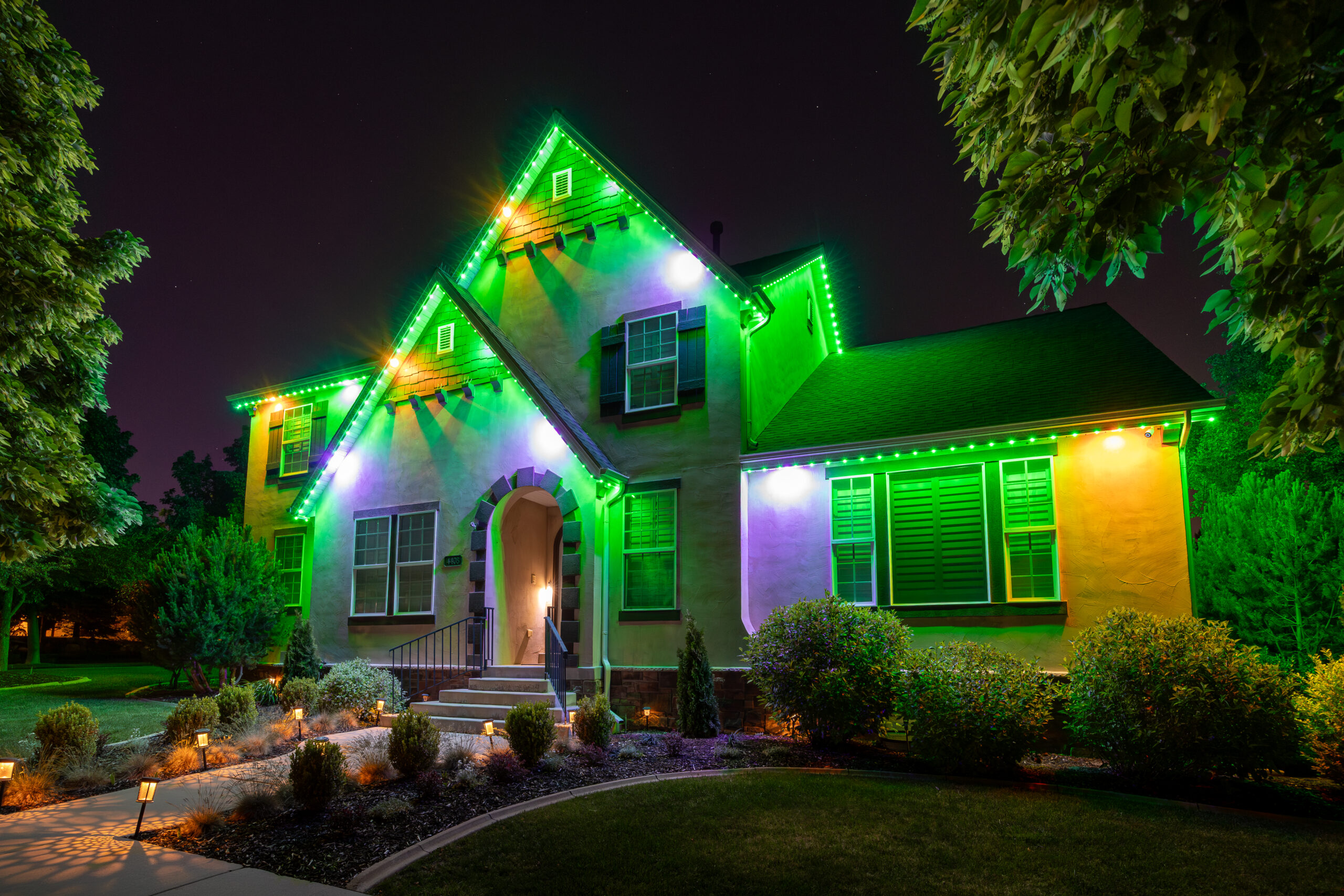 How Much Is Permanent Holiday Lighting - St Paddy's Day Setting