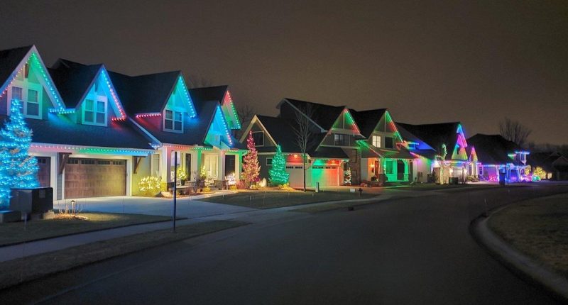 Mobile app interface used to control LED lighting installation in Orlando, FL