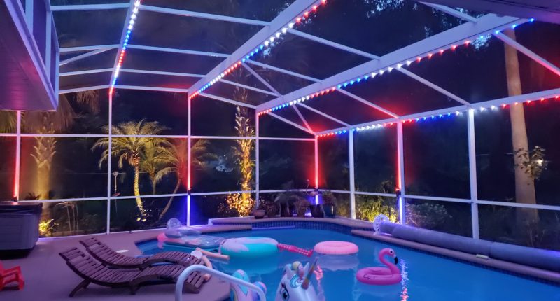 Get Lit Decorative Lighting pool cage lighting